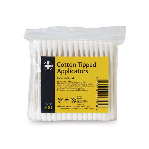 Cotton Tipped Applicators 7.5cm Box of 100