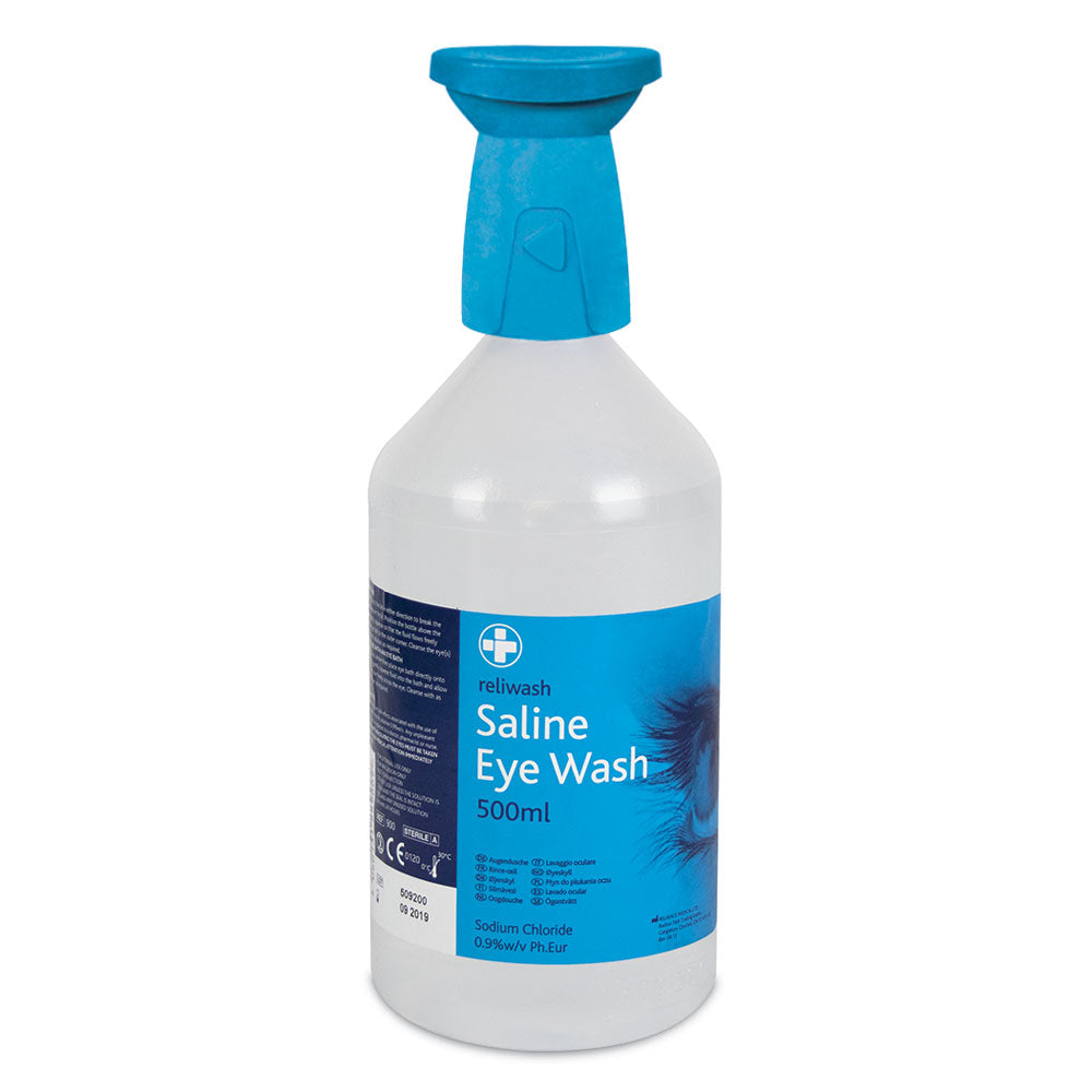 Reliwash Saline Eye Wash with Eye Cap   500ml
